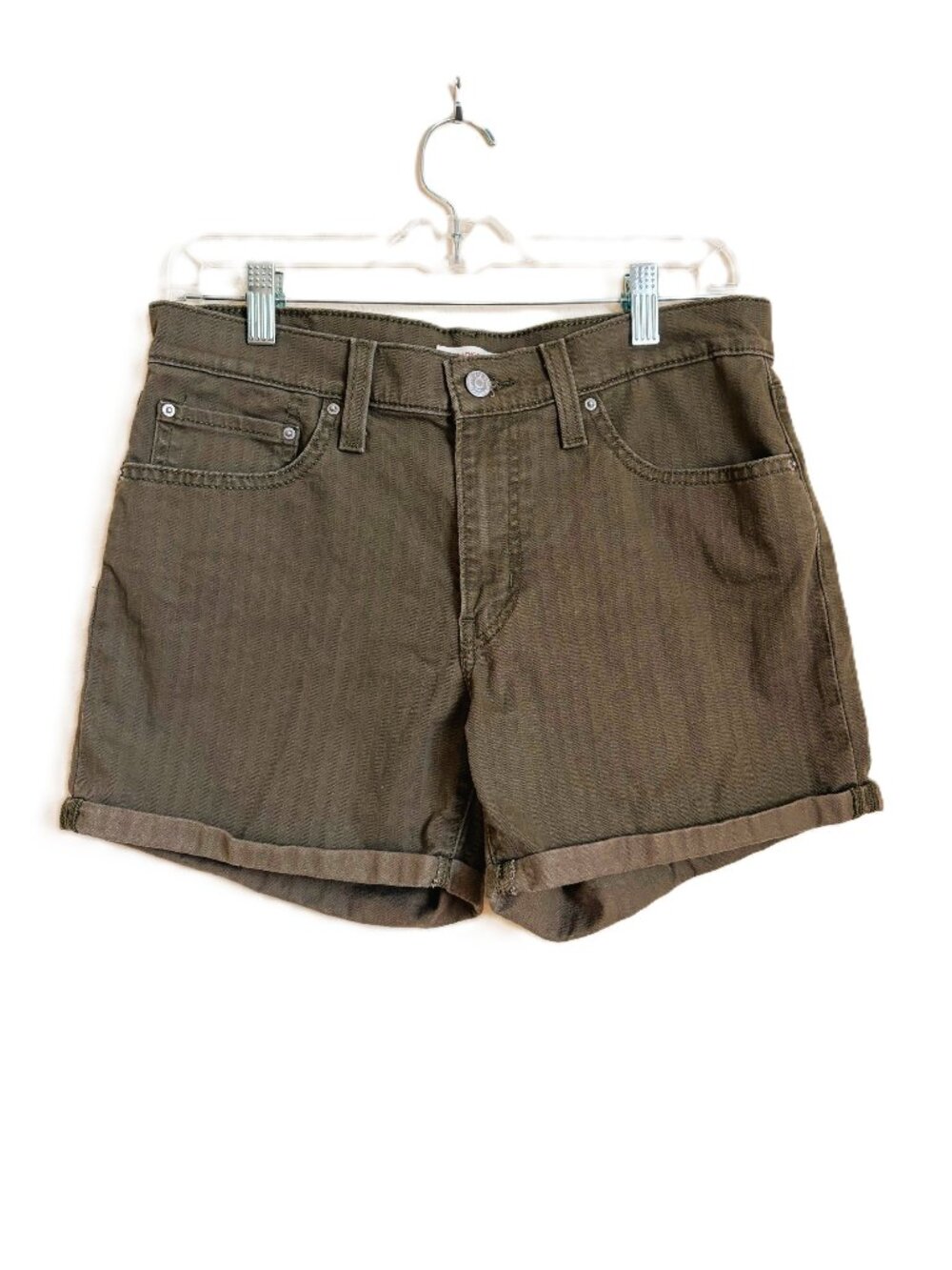 Levi’s Mid-Length Shorts – Olive Green – Women’s Size 30